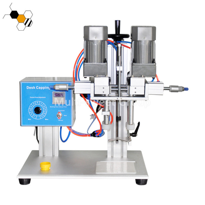Pneumatische SS, die Honey Bottle Sealing Machine Positioning mit einer Kappe bedecken